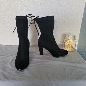 Black Velvety Boots